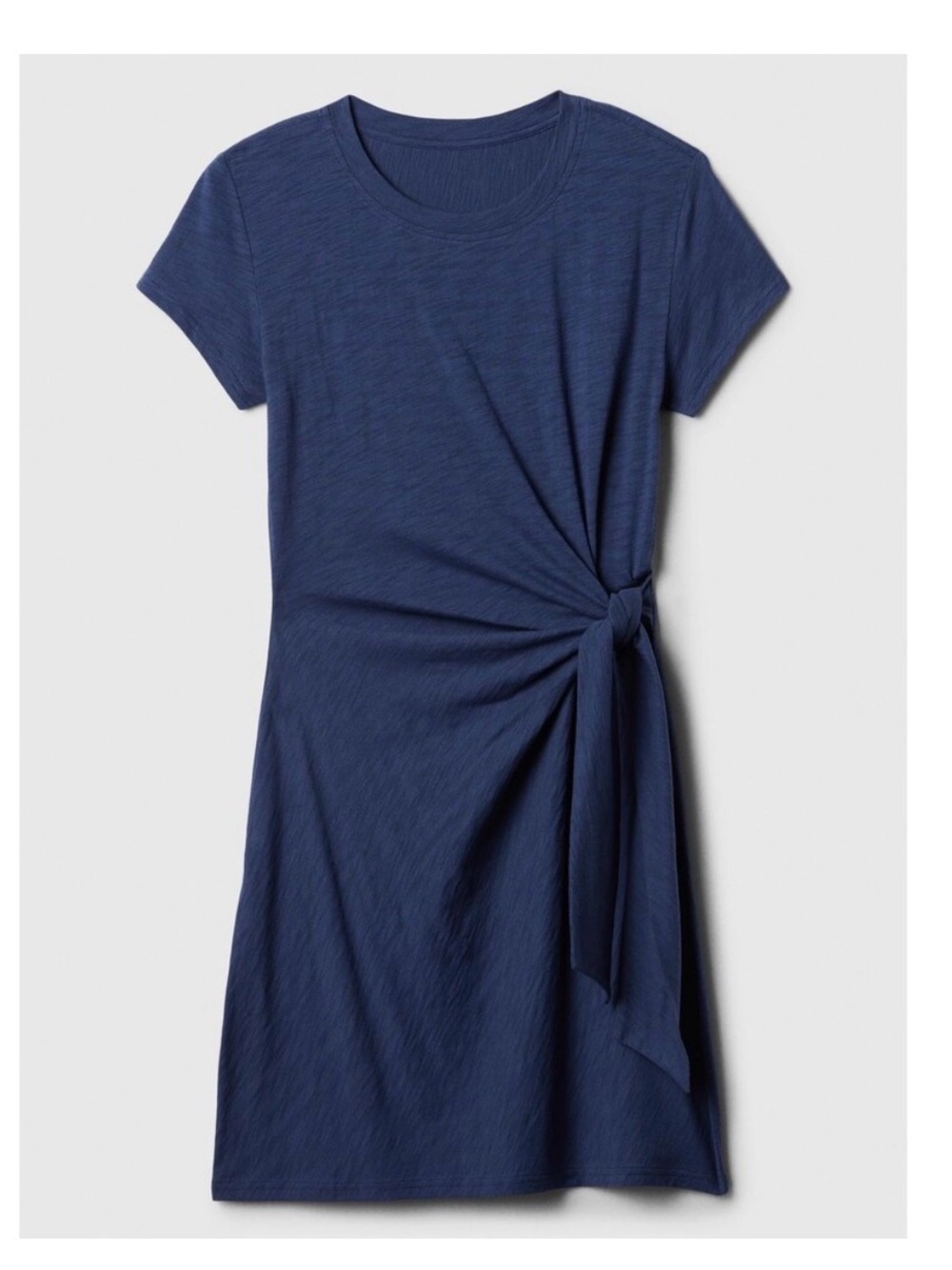 GAP Navy Side-Tie Short Sleeve Mini Dress